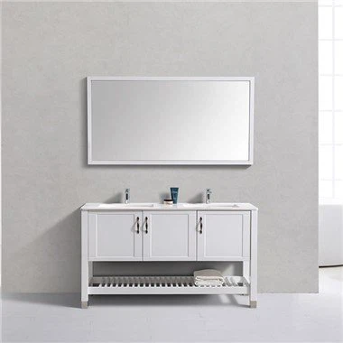 Двойна мивка за баня с шкаф